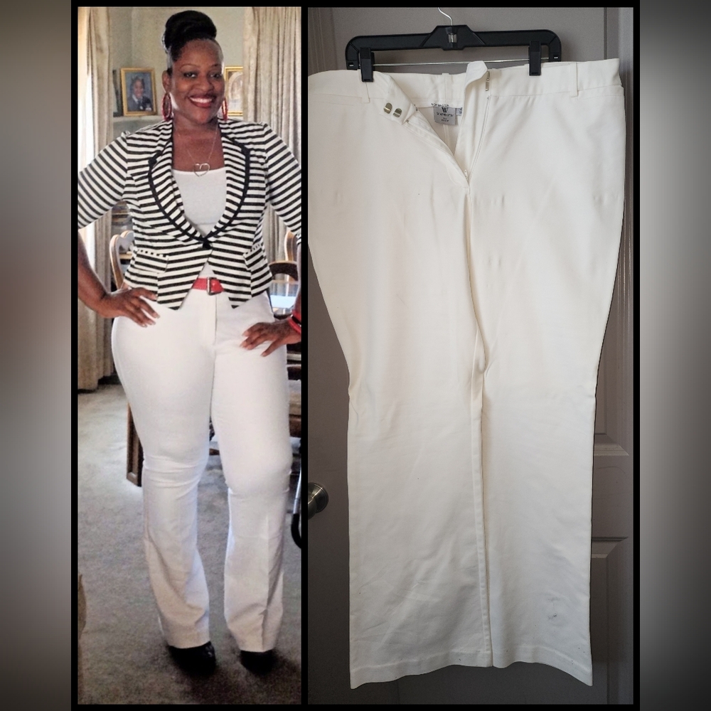 Chic White Women's Straight Leg Pants